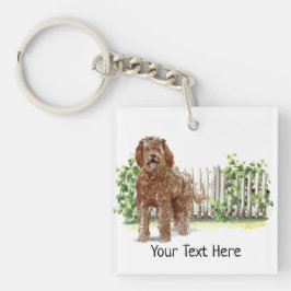 Labradoodle Persoanlised Nyckelring