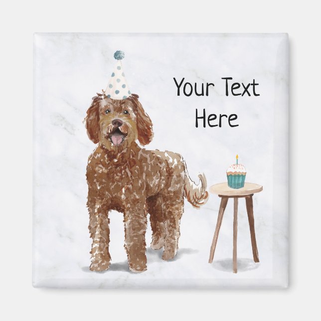 Labradoodle Personlig magnet (Framsidan)