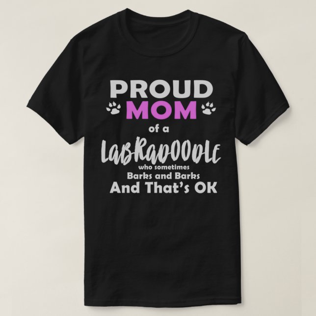 Labradoodle Proud Mamma Labrador Retriever Pudel T Shirt (Design framsida)