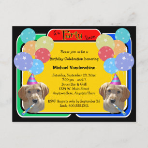 Labradoodle Puppy Birthday Barker Inbjudningar