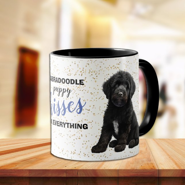 Labradoodle Puppy Kisses korrigerar allt Mugg (Skapare uppladdad)