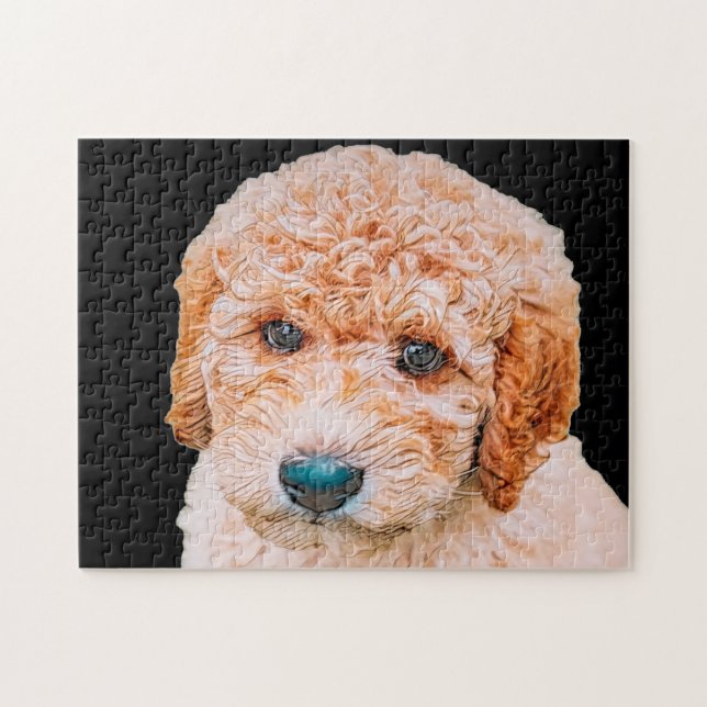 Labradoodle Puppy Pussel (Horisontell)