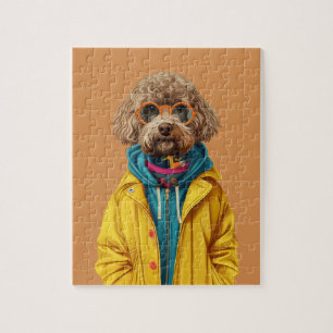 Labradoodle Puzzle med Gift Box Pussel