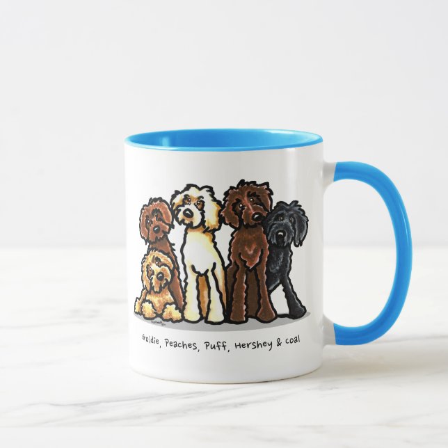 Labradoodle Rainbow Personlig Mugg (Höger)
