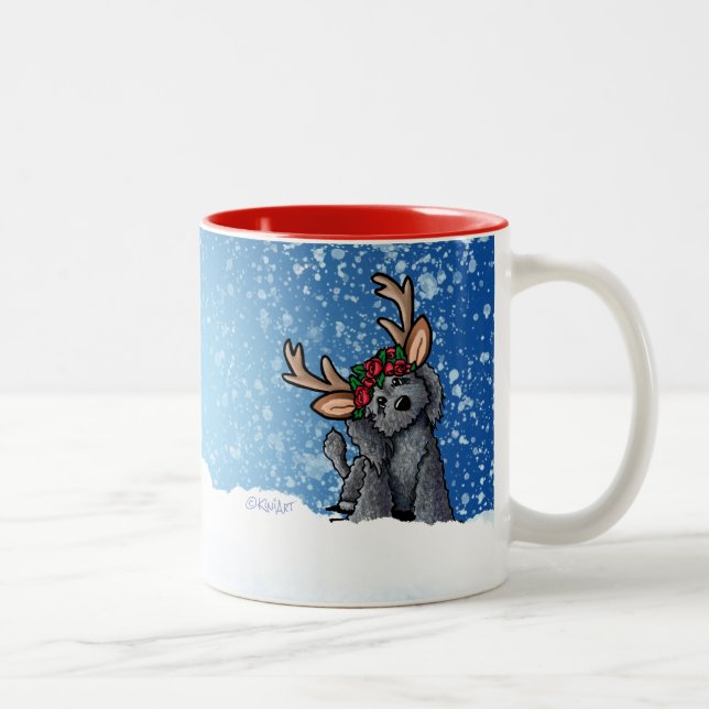 Labradoodle Reindeer jul 2-Ton Mugg (Höger)