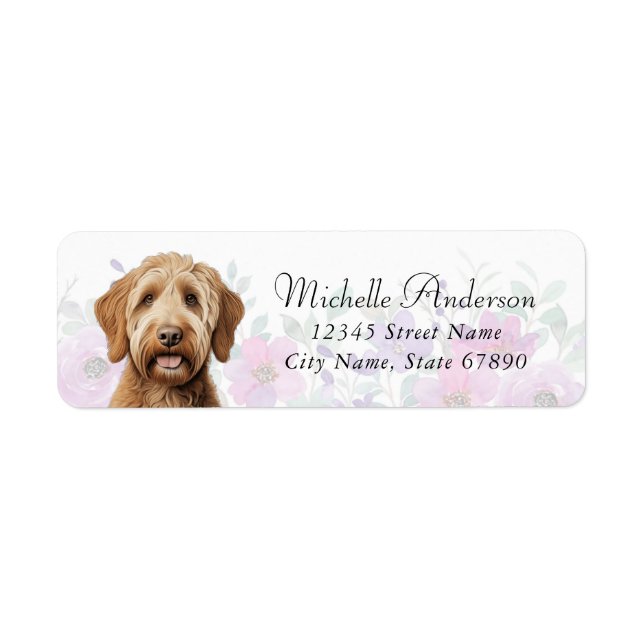 Labradoodle Returadressetiketter Returadress Etikett (Framsidan)