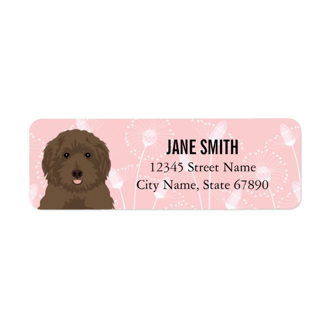 Labradoodle-Returetiketter Returadress Etikett (Framsidan)