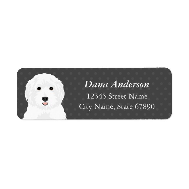 Labradoodle-Returetiketter Returadress Etikett (Framsidan)
