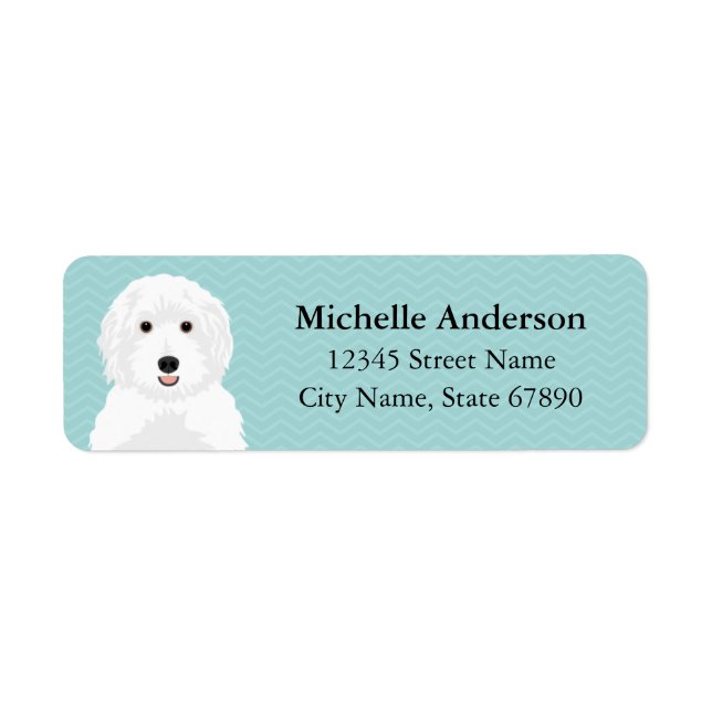 Labradoodle-Returetiketter Returadress Etikett (Framsidan)