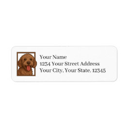 Labradoodle Return Address Labels Returadress Etikett