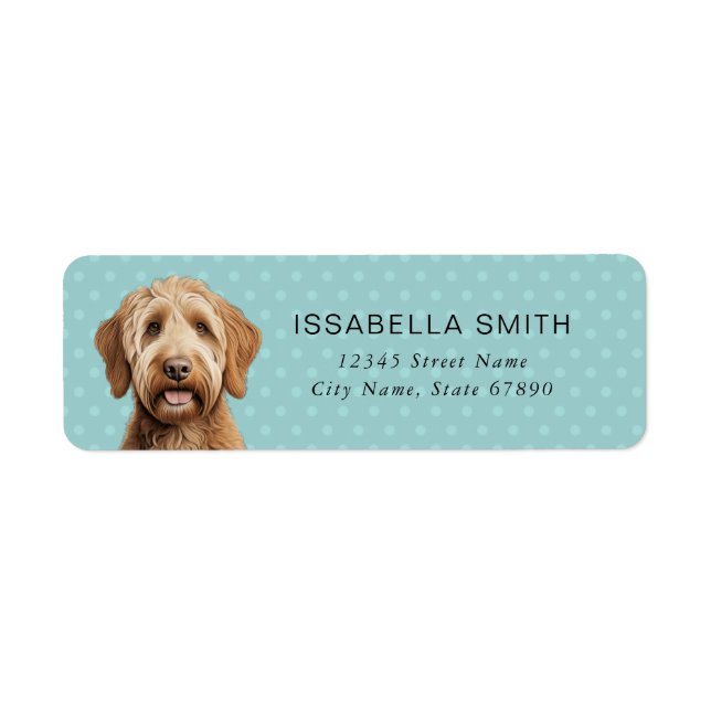 Labradoodle Return-adressetikett Returadress Etikett (Framsidan)