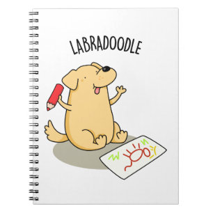 Labradoodle Rolig Labrador Hund Puns Anteckningsbok