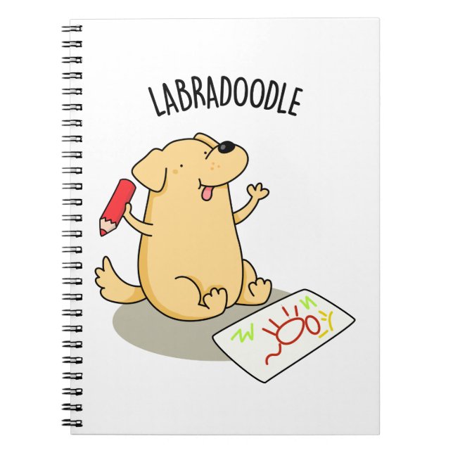 Labradoodle Rolig Labradorgrodde Puns Anteckningsbok (Framsidan)