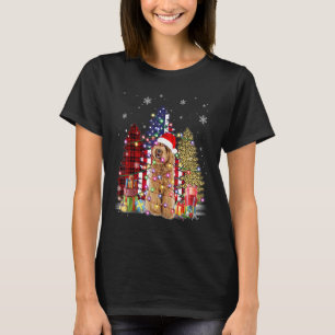 Labradoodle Santa Hat Light Buffalo Play Leopard T Shirt