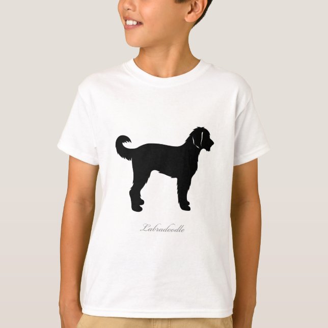Labradoodle silhouette t shirt (Framsida)