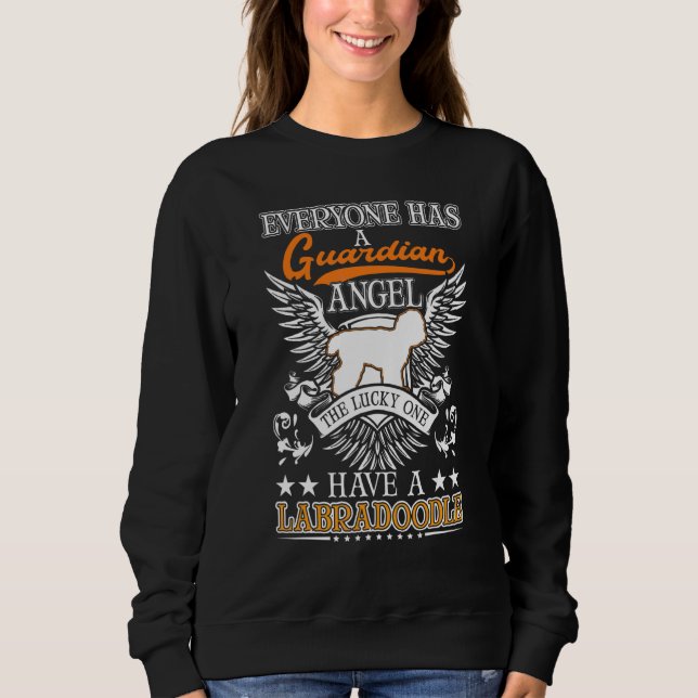 Labradoodle Skyddsängel Guardian Angel T Shirt (Framsida)