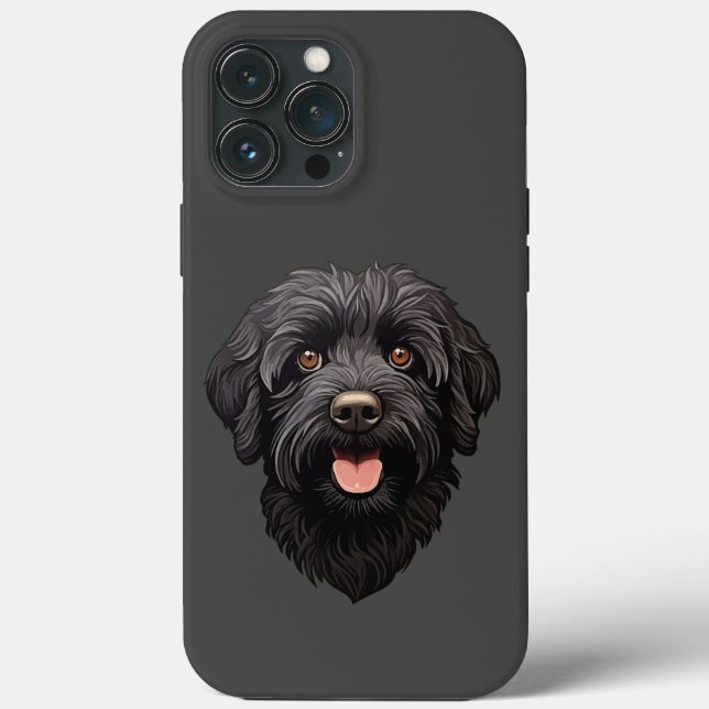 Labradoodle Svart Hund (Baksida)