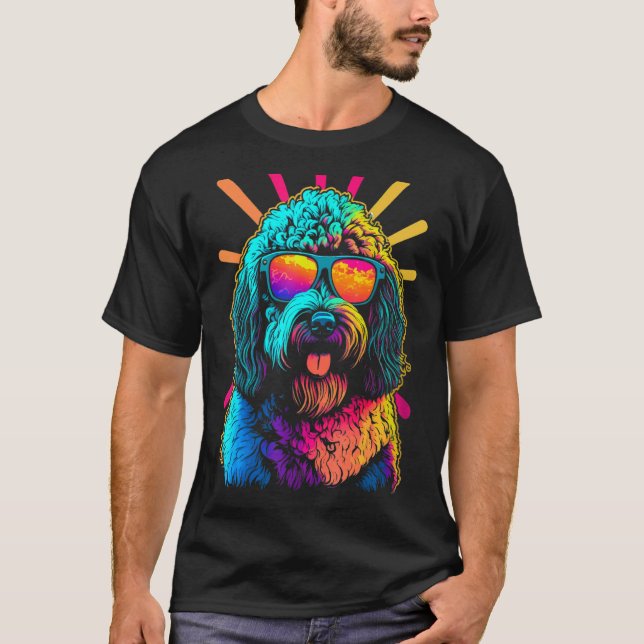 Labradoodle Unik Artwork Colorful Art T Shirt (Framsida)