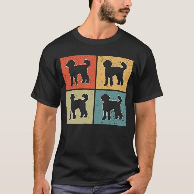 Labradoodle Vintage  4 T Shirt (Framsida)