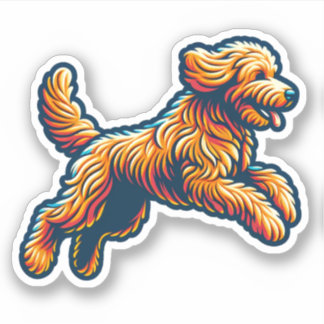 Labradoodle Vinyl Hund Sticker Klistermärken