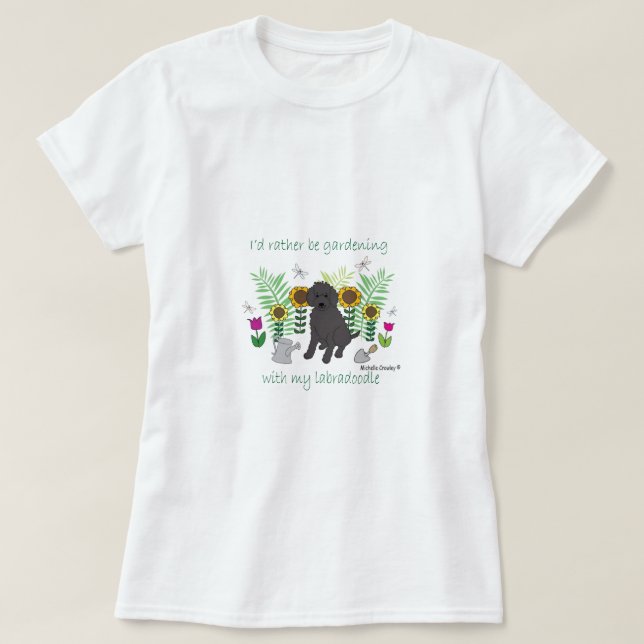LabradoodleBlk Tee Shirt (Design framsida)