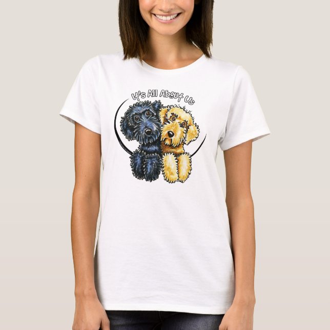 Labradoodles Black Gult IAAU T Shirt (Framsida)