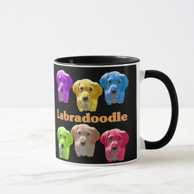 Labradoodles popkonst mugg (Höger)