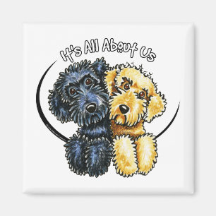 Labradoodles svartgult IAAU Magnet