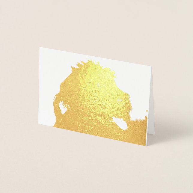 labradoodsvart folierat kort (Framsida)