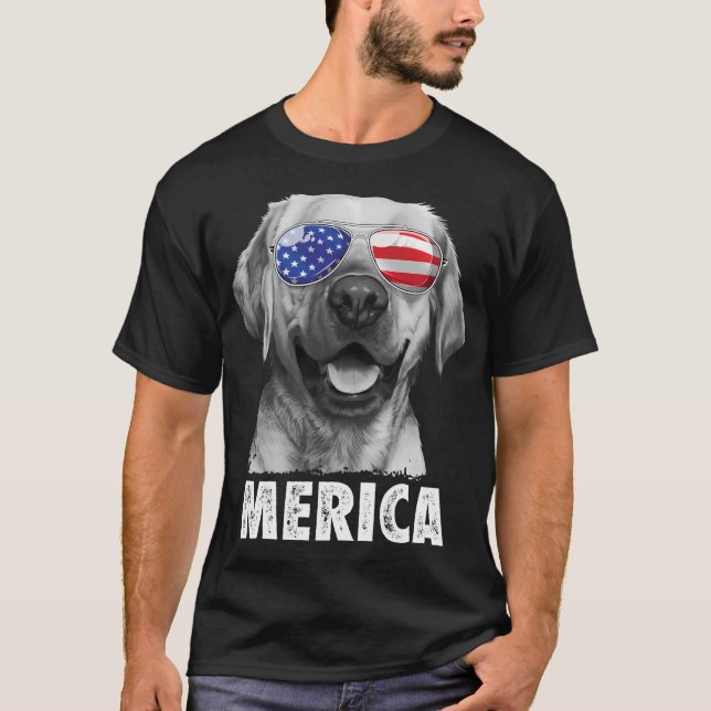 Labrador 4:e juli 2011, Merica Sunglass Usa T Shirt (Framsida)