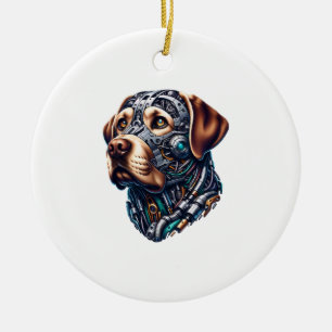 Labrador Älskare Android Inspired Art Julgransprydnad Keramik