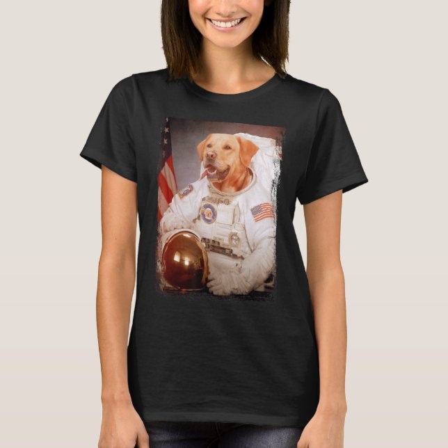 Labrador Astronaut Space Uppdrag Astronaut T Shirt (Framsida)