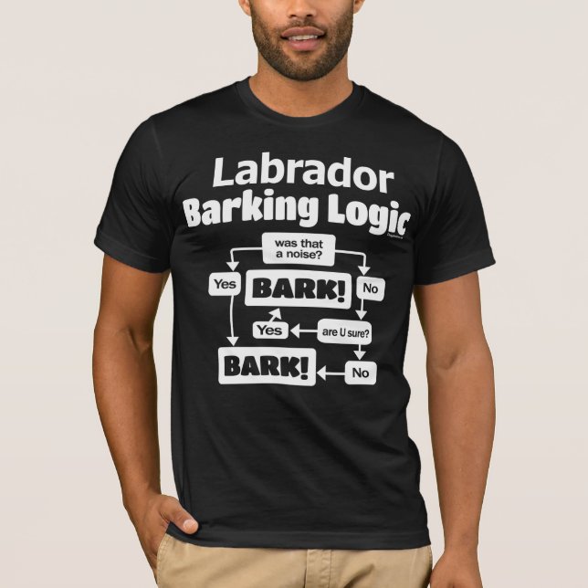 Labrador Barking Logic T Shirt (Framsida)