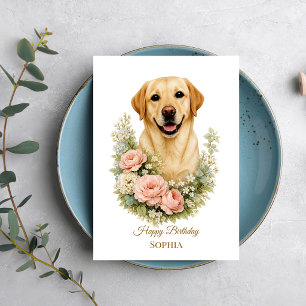Labrador Blomsterporträtt Kort
