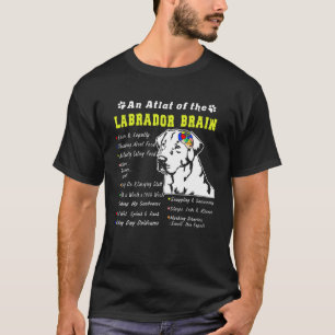 Labrador Brain Black Gult Chocolate Lab T Shirt