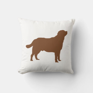 Labrador Brown Silhouette Ständiga Lab Kudde
