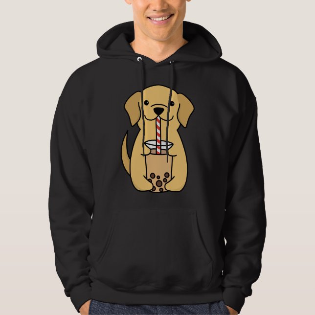 Labrador Bubble Tea Hoodie (Framsida)