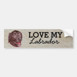 Labrador Bumper Sticker Bildekal