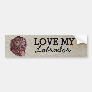 Labrador Bumper Sticker Bildekal
