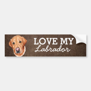 Labrador Bumper Sticker Bildekal