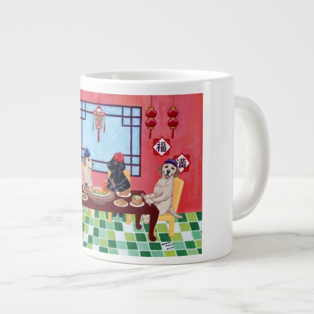 Labrador Chinese Restaurang Jumbo Mugg (Framsida höger)