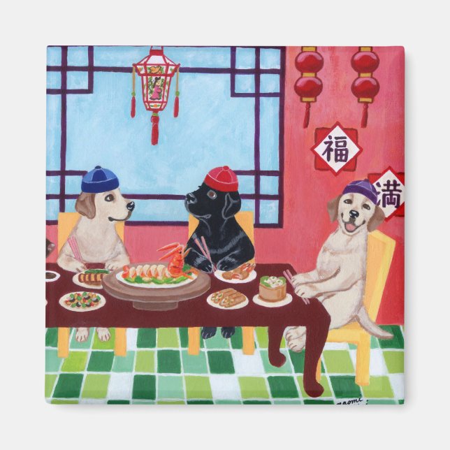 Labrador Chinese Restaurant Magnet (Framsidan)
