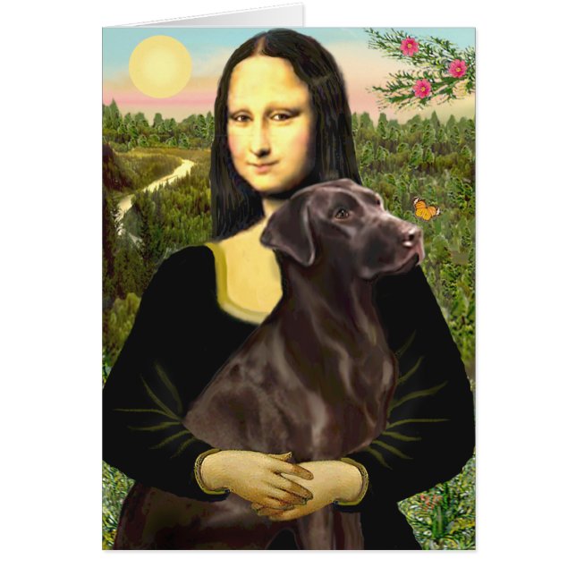 Labrador (Choklad) - Mona Lisa Hälsningskort (Framsidan)