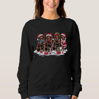 Labrador choklad Santa Mattskvarnar under julen T Shirt
