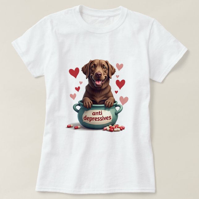 Labrador, chokladbrun t shirt (Design framsida)