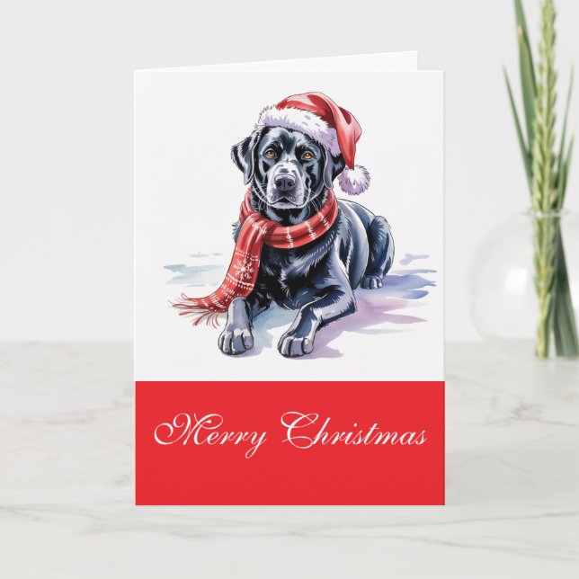 Labrador Christmas Greeting Card Kort (Framsida)