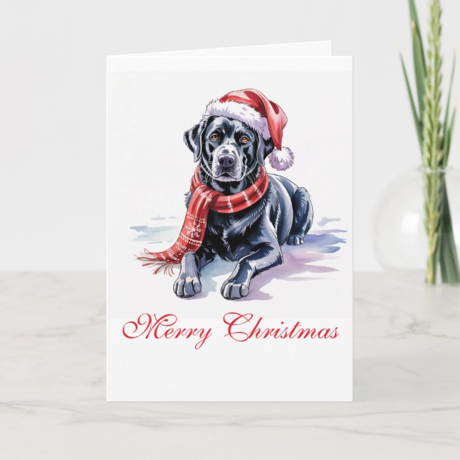 Labrador Christmas Greeting Card Kort (Framsida)