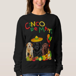 Labrador Cinco De Mayo Chocolate Svart lab T Shirt