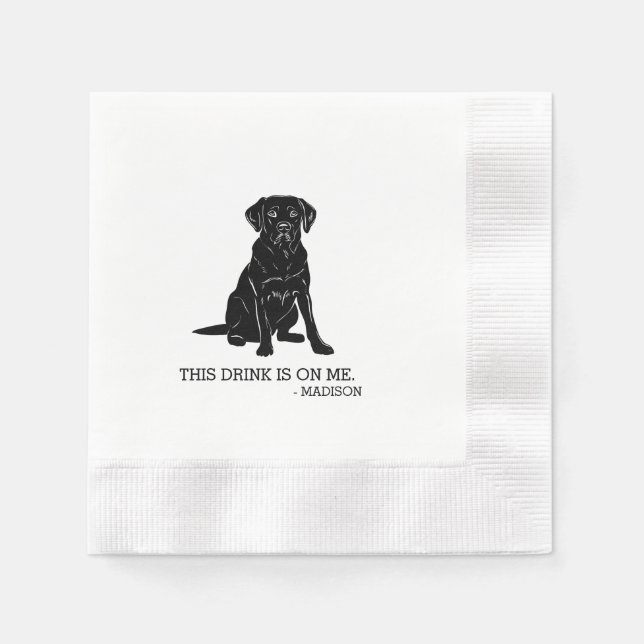 Labrador Cocktail Napkin Pappersservett (Framsidan)