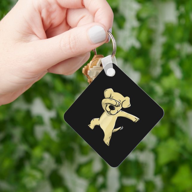 Labrador Costume Dabbing Labrador Nyckelring (Hand)